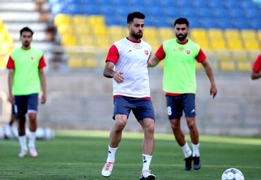 تمرینات اختصاصی تنها مصدوم پرسپولیس