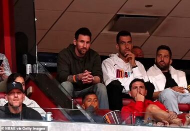 ویدیو | گنگ لیونل مسی تماشاگر ویژه بسکتبال NBA