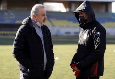 جلسه درویش و گل‌محمدی در تمرین پرسپولیس


