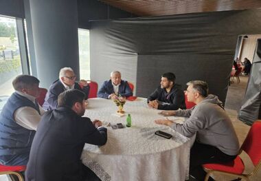 عکس | دیدار علیرضا دبیر با رئیس اتحادیه جهانی کشتی 
