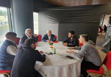عکس | دیدار علیرضا دبیر با رئیس اتحادیه جهانی کشتی 
