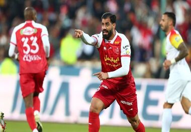 ویدیو |  گل اول پرسپولیس به آلومینیوم اراک توسط محمدحسین کنعانی‌زادگان