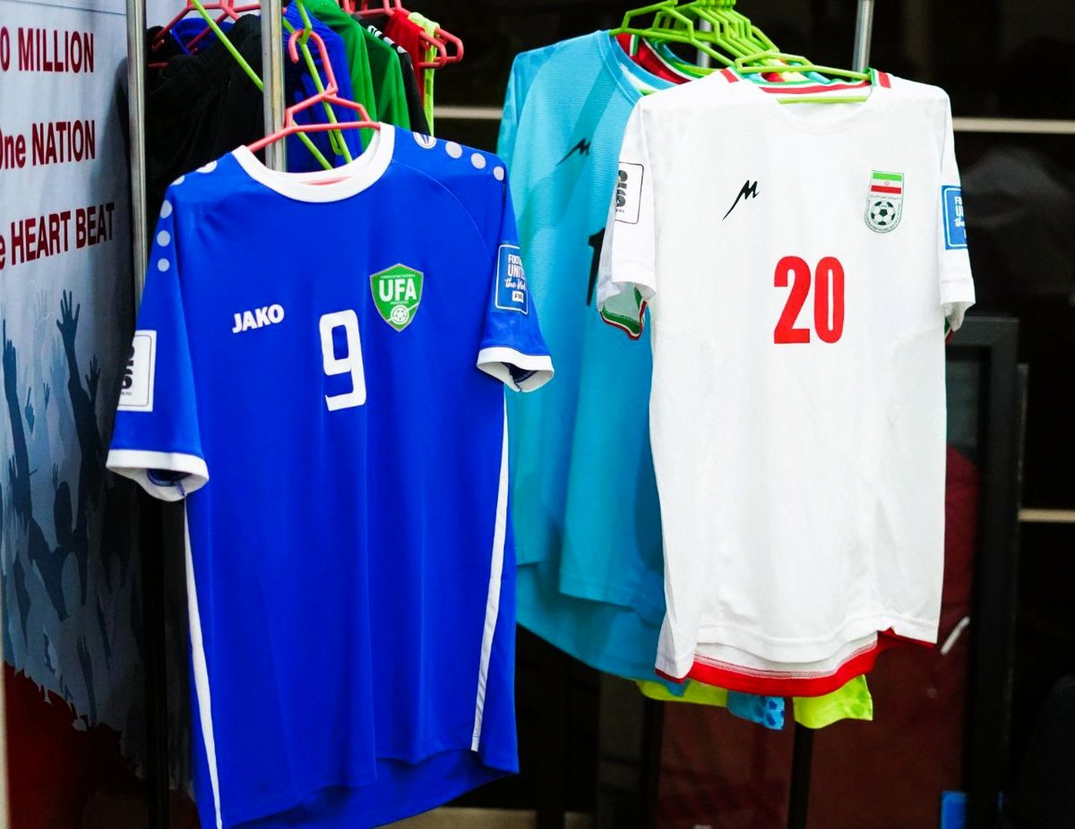 رنگ لباس تیم ملی ایران و ازبکستان مشخص شد